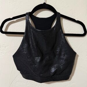 Peloton Black Patterned Activewear Top
